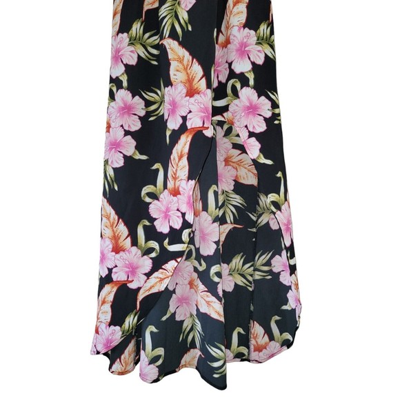 Mimi Chica Loves You Spaghetti Strap Ruffle Tropical Floral Dress Hi Low Small S - Picture 3 of 12